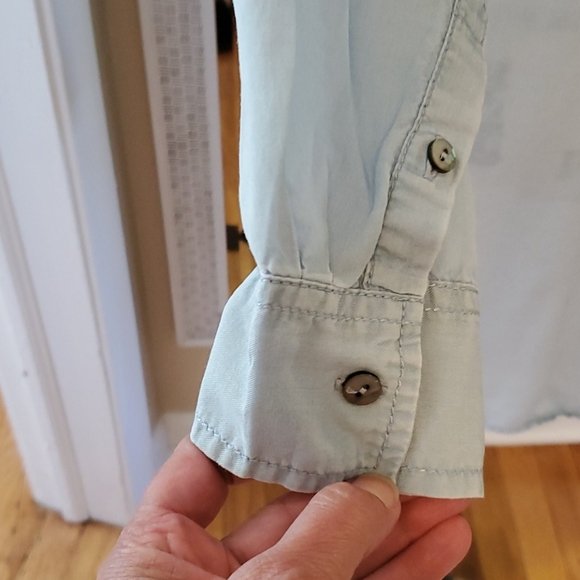 ZOZO ▪︎ Chambray Button Down Shirt, EUC - Picture 5 of 8